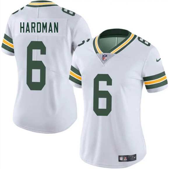 Womens Green Bay Packers #6 Mecole Hardman White 2025 Vapor Untouchable Limited Stitched Jersey Dzhi